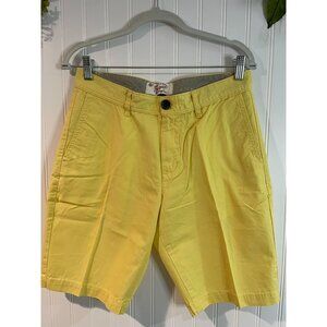 Original Penguin Mens Yellow Flat Front Shorts Sz.30 Cotton Blend